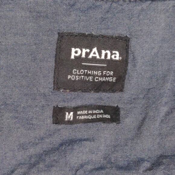 Prana Golden Canyon Flannel Soft Pine Plaid Layer Snaps Pocket Organic M New - Picture 9 of 16